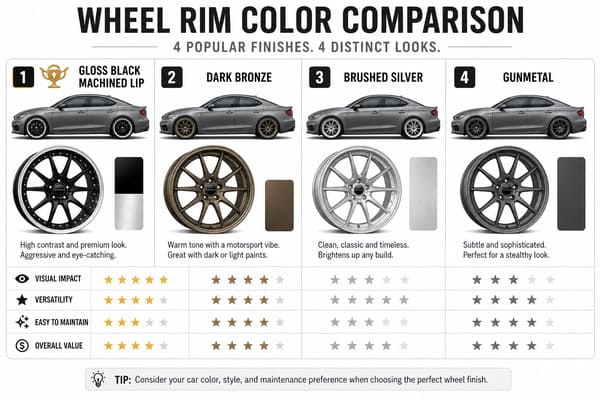 Ranked best rim colors for gray cars Best rim colors for gray cars ranked