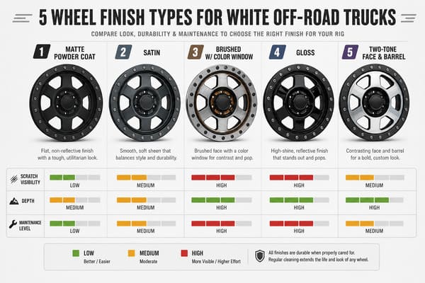 Wheel Finish Types for White Off-Road Trucks Best wheel finish types for white off-road trucks