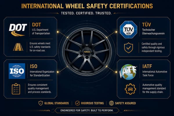 What Role Do International Standards Play in Wheel Safety Testing International wheel safety certifications DOT TÜV ISO IATF