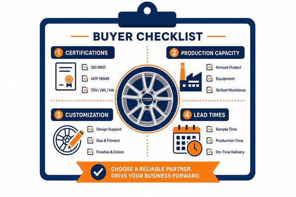 Forged wheel manufacturer checklist for buyers