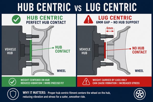 Hub Bore Fitment Diagram Evo 5 67.1mm Hub centric vs lug centric wheel fitment diagram for Evo 5