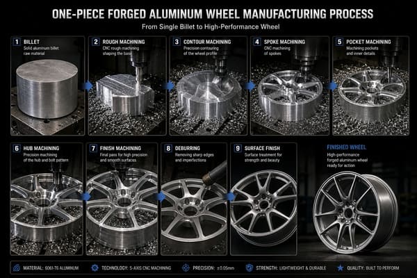 One-Piece Forged Wheel Manufacturing Steps One-piece forged wheel production process
