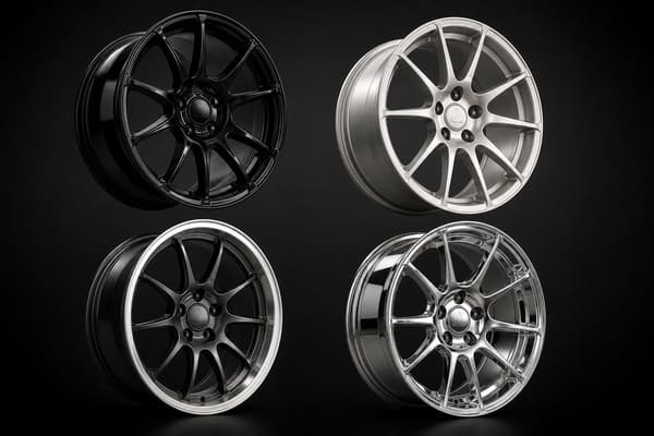 Finish color options for white Chevrolet Suburban wheels
