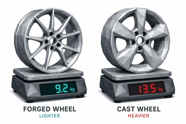 How Weight Helps Identify Real Forged Wheels Weight comparison forged vs cast wheels
