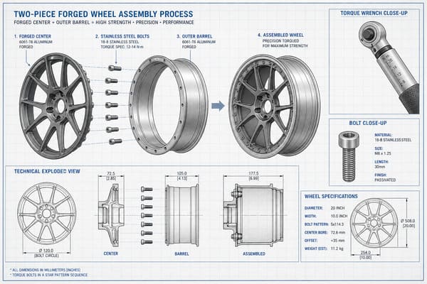 Two-Piece Forged Wheel Assembly and Cost Breakdown Two-piece forged wheel assembly process