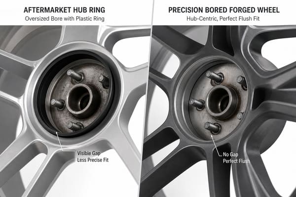 Hub Ring vs Precision Bore Evo 5 Aftermarket Wheel Comparison Hub ring vs precision bored forged wheel comparison for Evo 5
