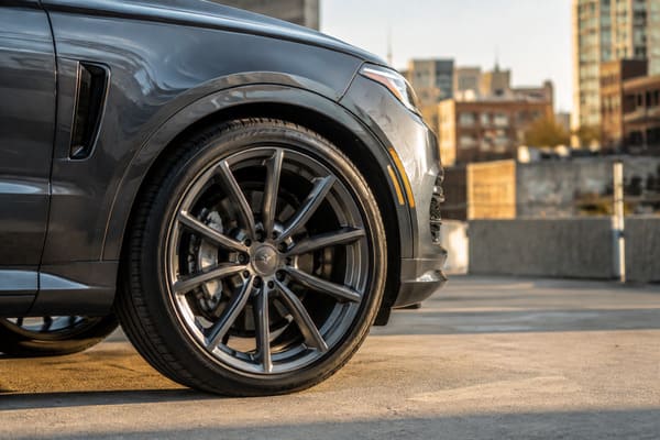 Brushed gunmetal forged wheel showing low-maintenance finish color and texture