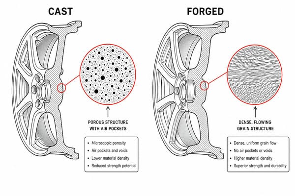 Forged Wheel Internal Structure vs Cast Wheel Quality Forged vs Cast Wheel Internal Structure Quality