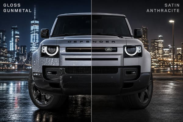 Gloss Satin Wheels Silver Land Rover Defender Gloss and satin forged wheels on silver Land Rover Defender