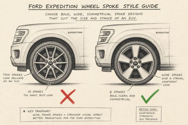 Matching Wheel Style to Black Ford Expedition Look\ ford expedition wheel style guide wide spoke symmetrical design